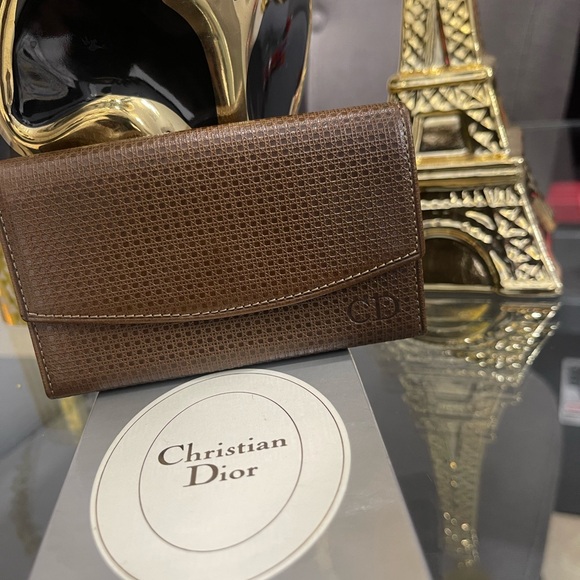 Dior Brown Leather Wallet - Picture 1 of 6